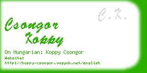 csongor koppy business card